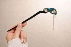 翠扇花（すいせんか）パール揺れる 扇子かんざし 簪 結婚式 卒業式 成人式 浴衣 七五三 フォーマル 和装アクセサリー ヘアスティック