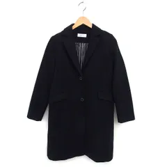 シンプリシテェ SIMPLICITE チェスター コート ミドル スリット 無地 アウター S 黒 ブラック /NT18