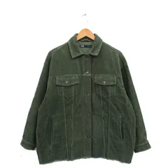 ザラ ZARA コーデュロイ ジャケット コットン シンプル S グリーン 緑 /KT26