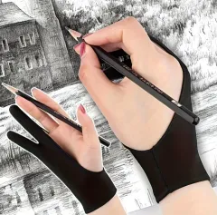 ドローイング 手袋 ブラック 2本指