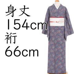 小紋 着物 袷 染め 白 赤茶 立涌 菱格子 裄66.5 M 中古 sn1993 - メルカリ