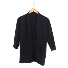 ラエフ la.f… ウール カーディガン オープン 無地 ニット 2S  チャコールグレー /FT12