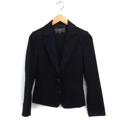 ボディドレッシングデラックス BODY DRESSING Deluxe テーラードジャケット シングル 無地 ウール カシミヤ混 38 ブラック 黒 /FT5