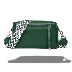 [Meilleur Choix] ショルダーバッグ レディース 斜めがけ レザー ボディバッグ 大容量 本革 (グリーン) [グリーン]