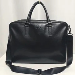 agnes b. VOYAGE アニエスベー ボヤージュ 2way レザー ビジネスバッグ 黒のサムネイル