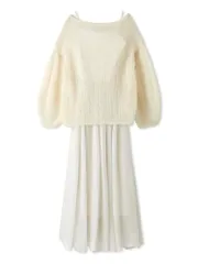 新品 [スナイデル] キッドモヘヤニットセットワンピース SWNO245014 レディース WHT 1