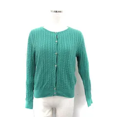 エフデ ef-de アンサンブルニット カットソー 長袖 ビジュー カーディガン 長袖 9 グリーン 緑 /KT1