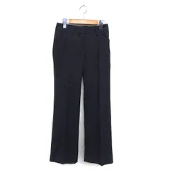 セオリー Theory スラックス フレア ウール パンツ ローライズ センタープレス 無地 XO チャコールグレー /NT25