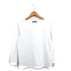 ナノユニバース nano universe カットソー Tシャツ 長袖 シンプル F ホワイト 白 /KT26