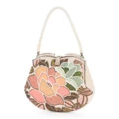 ヴィンテージビーズバッグ　大輪花