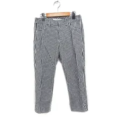 エフデ ef-de グレンチェック テーパードパンツ コットン 綿 9 ブラック 黒 /FT13