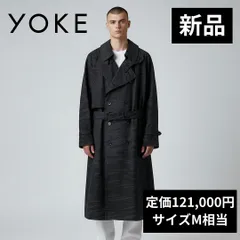 【新品 定価121000円】YOKE ヨーク  Photo Printed Cotton Trench Coat ブラック×グレー 【値下げ交渉歓迎】のサムネイル