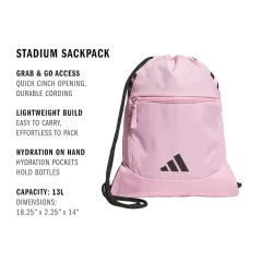 アメリカ adidas ピンク シャーリングバッグ ピンク ジムサック バックパック レディース