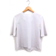 オペークドットクリップ OPAQUE.CLIP シフォン ブラウス フレアスリーブ 半袖 無地 38 ライトグレー /FT32