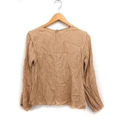 テチチ Te chichi バックボタン ブラウス 長袖 シワ加工 無地 F ベージュ /FT31