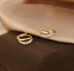 ラウンドゴールド  フープピアス