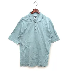 アディダス adidas 国内正規品 ゴルフウェア ポロシャツ ステンカラー ロゴ刺繍 コットン 綿 スリット 半袖 L スモークグリーン /NT25