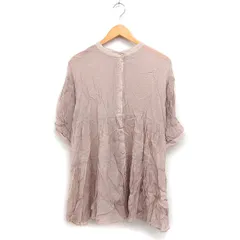 アプレジュール apres jour ティアード シャツ ブラウス 半袖 無地 透け感 F スモーキーピンク /FT40