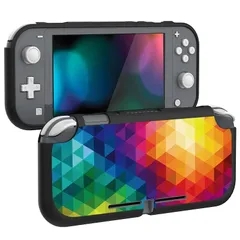 PlayVital SwitchLiteに対応するカスタム保護ケース（ソフト）、Switch Liteに対応用ケースカバー（ソフト）【カラフルトライアングル】 1