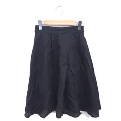 コラージュ ガリャルダガランテ COLLAGE GALLARDAGALANTE フレア スカート ひざ下丈 リネン 薄手 0 チャコールグレー /TT