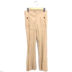 セオリー Theory スラックス パンツ ロールアップ センタープレス ロング リネン XO ベージュ 茶 /TT