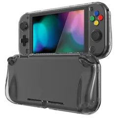 PlayVital Nintendo Switch Lite対応 透明クリア保護ケース スイッチライト対応ハードグリップカバーケース 耐衝撃 キズ防止 ガラスフィルム&サムグリップ&ボタンキャップ付き 1