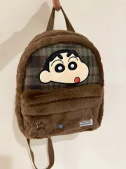 クレヨンしんちゃん ファー バックパック ブラウン (新品)