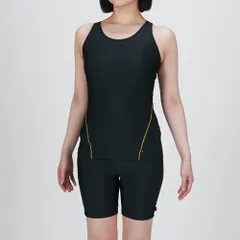 新品 [ミズノ] スイム フィットネス水着 セパレーツ レディース ブラック×ゴールド S