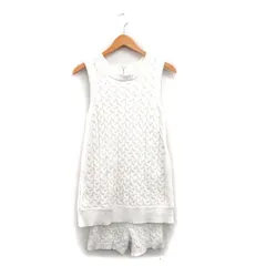 スナイデル SNIDEL ケーブルニット ロンパース オールインワン ノースリーブ コットン F アイボリー 白 /KT25