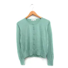 エムプルミエ M-Premier カーディガン 長袖 コットン シンプル 38 ミントグリーン /KT21