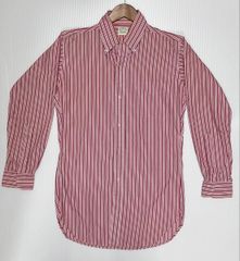 BROOKS BROTHERS ブルックスブラザーズ 50s ~ 60s vintage 6ボタン ポリコットン キャンディ ストライプ BD シャツ size15.5-2 レッド