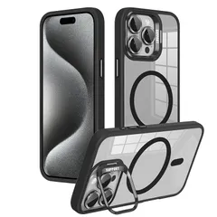 【seninhi対応・米軍規格】iPhone 15 Pro Max ケース seninhi 縦横両対応 半透明 黄ばみ防止 ワイヤレス充電 iPhone 15 Pro Max レンズ保護 耐衝撃 携帯カバー マグネット搭載 車載ホルダー マグセーフ対応 ス 1