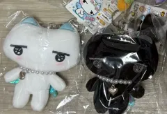 アイネコ ワワネコ エンジェル（白 ブラック） キーホルダー まとめ 古典 ぬいぐるみ アイネコ