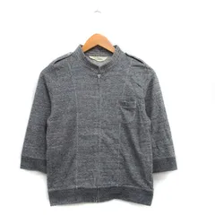 ロイスクレヨン Lois CRAYON ジャンパー ブルゾン 七分袖 ジップアップ コットン M グレー 灰 /KT25