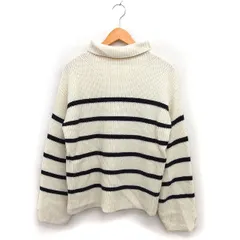 バンヤードストーム BARNYARDSTORM オフタートル ニット セーター ウール ボーダー ドロップショルダー 長袖 1 オフホワイト /NT23