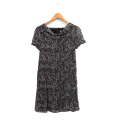 プロポーション ボディドレッシング PROPORTION BODY DRESSING ワンピース ミニ 半袖 花柄 3 ブラック 黒 /KT18