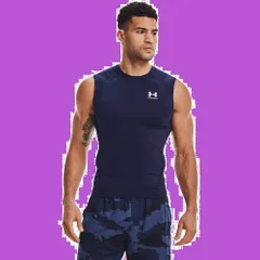 [アンダーアーマー] トレーニングベースレイヤー UAヒートギアアーマー コンプレッション スリーブレス シャツ メンズ
