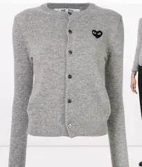 コム・デ・ギャルソン ブラック ハート カーディガン グレー