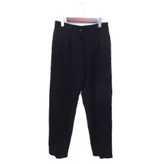 フリークスストア FREAKS STORE ポンチ テーパード パンツ スラックス タック 無地 ジップフライ S 黒 ブラック /NT19