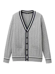 新品 Venus 綿カーディガン〈7G/ケーブル＆ライン〉5216004