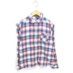 メイソングレイ MAYSON GREY シャツ ブラウス チェック ステンカラー 薄手 長袖 3 ベージュ ブルー 薄茶 青 /TT