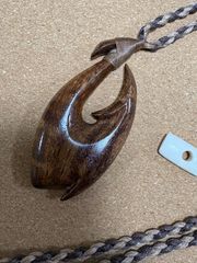 ボーンカービング ネックレス(hksw14)Lサイズ ハワイアンコア×マッコウ