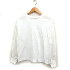 オペークドットクリップ OPAQUE.CLIP 袖切替 カットソー Tシャツ 長袖 丸首 無地 38 M ホワイト 白 /FT37