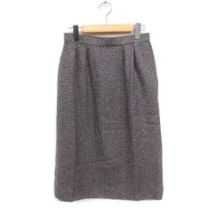 クリスチャンディオール Christian Dior 国内正規品 ツイード タイトスカート ひざ丈 ウール L グレー 灰 /FT9