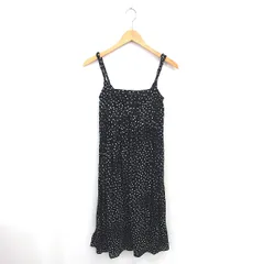 セオリー Theory キャミワンピ ワンピース ロング ドット フレア ノースリーブ 2 黒 ブラック /TT