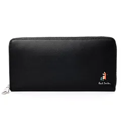 新品 [ポールスミス] 名入れ可 財布 長財布 ロングウォレット マーケトリーストライプラビット 小銭入れ 牛革 革 レザー 名入れ 873920 P656/BPS656 (名入れなし ブラック)