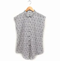 アーバンリサーチ URBAN RESEARCH 花柄 シャツ ブラウス フレンチスリーブ ロング丈 ONE オフホワイト 白 /FT21