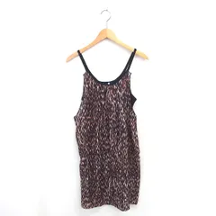 セオリー Theory キャミワンピ ワンピース ひざ下丈 シルク 薄手 総柄 ノースリーブ S 茶 ブラウン /TT