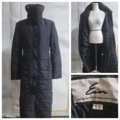 キルティング ダウンジャケット ロング丈 ブラック サイズ66