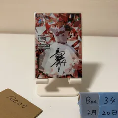 2025 EPOCH 矢野雅哉 05/14 直筆サインカード 広島東洋カープ Cracked Ice Refractor カード